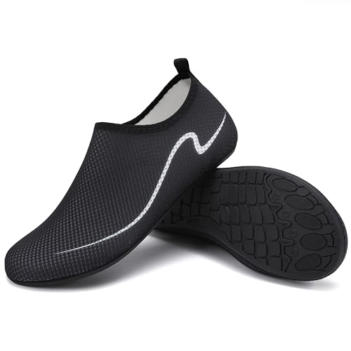 Thumbnail 8 de gitzing Water Shoes for Women & Men – Quick-Dry Barefoot-Feel Aqua Socks (Black, 12.5 UK/47 EU)