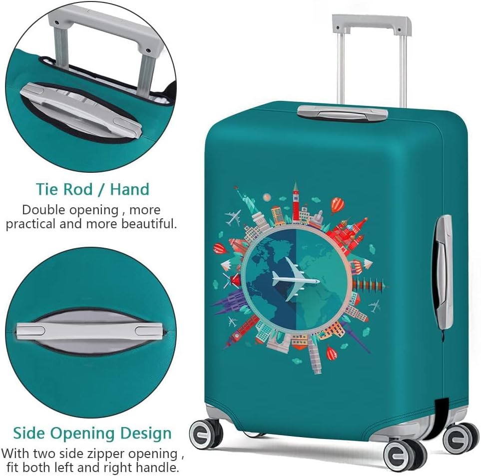 Detalle 2 de Housse de valise élastique flintronic avec sangle et ouverture pour poignées
