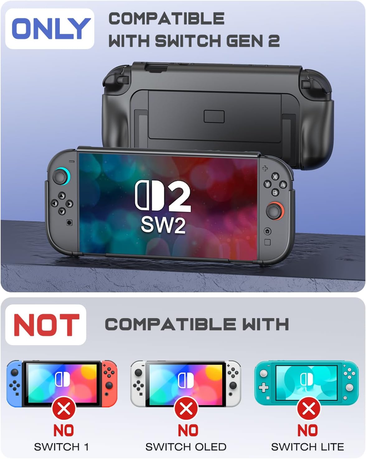Detalle 2 de Nintendo Switch 2 Schutzhülle, slim TPU Grip