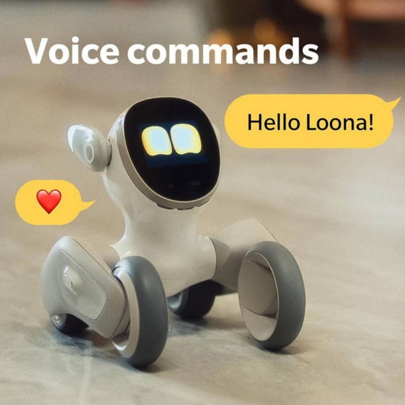 Thumbnail 3 de Loona EPP3.0: perro robot inteligente con reconocimiento facial y control por voz (2GB/8GB, LCD Blanco)