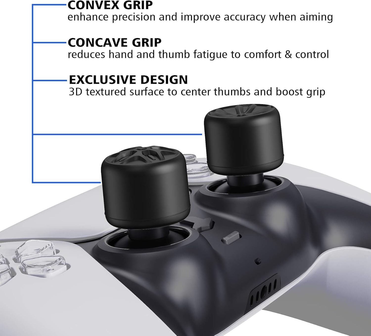 Thumbnail 3 de Ergonomic analog joystick caps 3 heights
