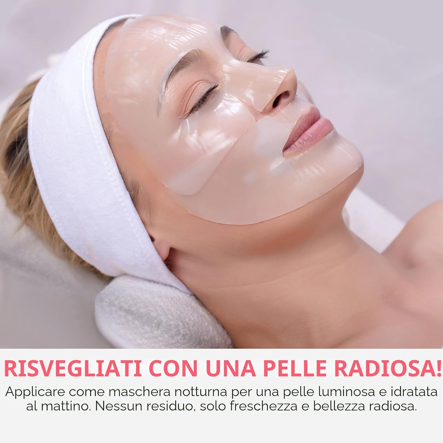 Detalle de Masque al Collagène con Curcuma e Niacinamide – Idratante, Illuminante e Anti-age (6 pezzi)