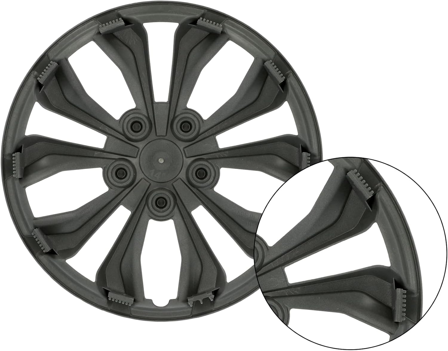 Thumbnail 1 de cartrend Daytona Universal Radzierblenden 15 Zoll – Schwarz/Silber, 4er-Set