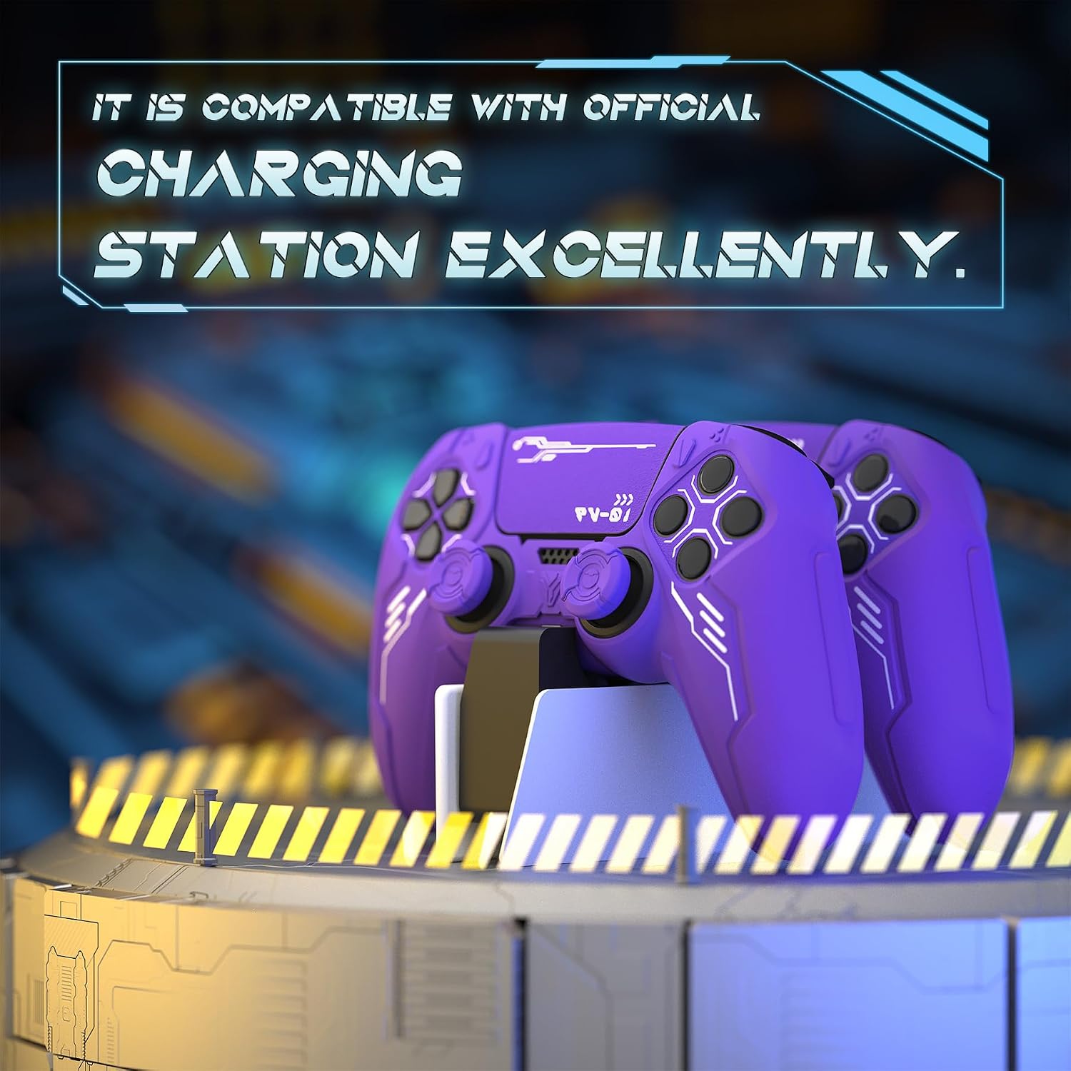 Detalle de playvital Mecha Edition silicone cover for PS5 controller