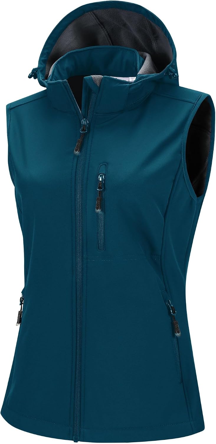 Detalle de 33,000ft Damen Softshell Weste Kapuze
