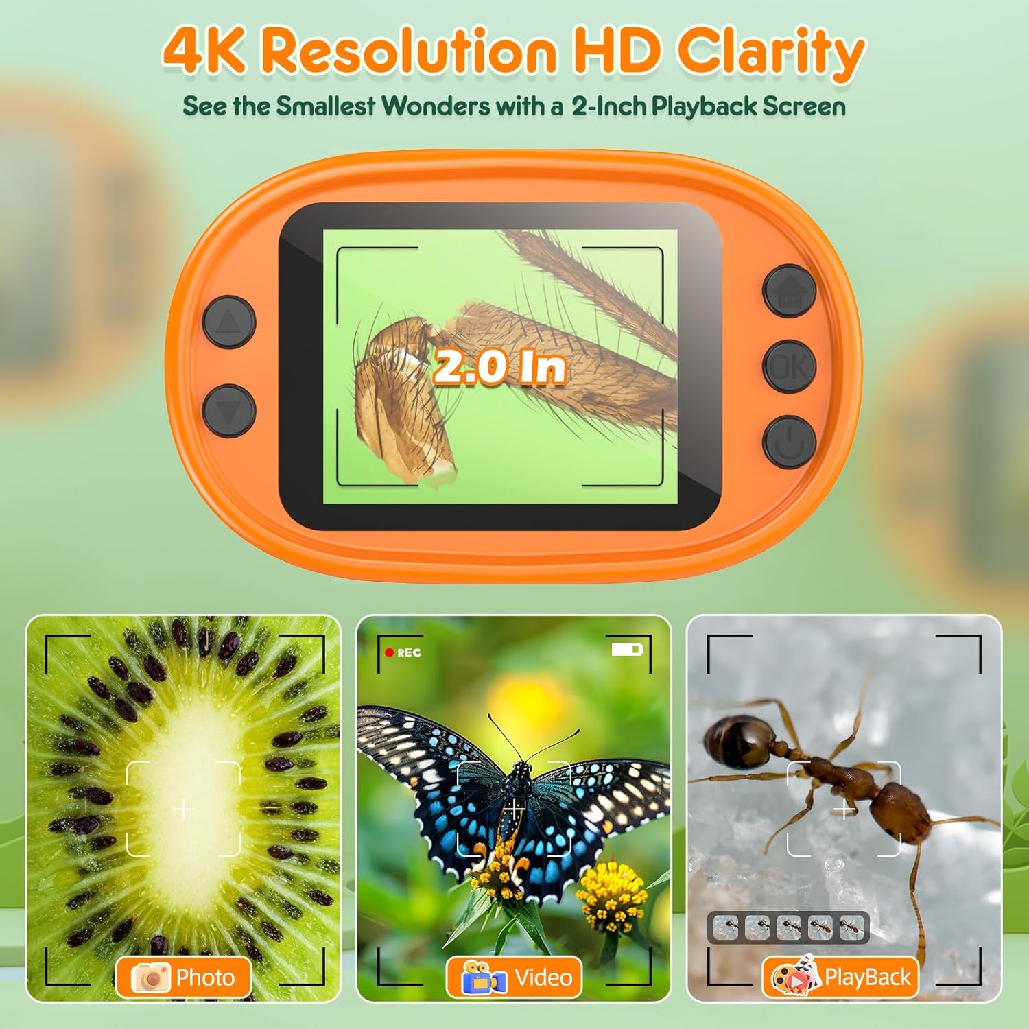 Detalle 2 de 1000X Handheld Microscope for Kids 4K