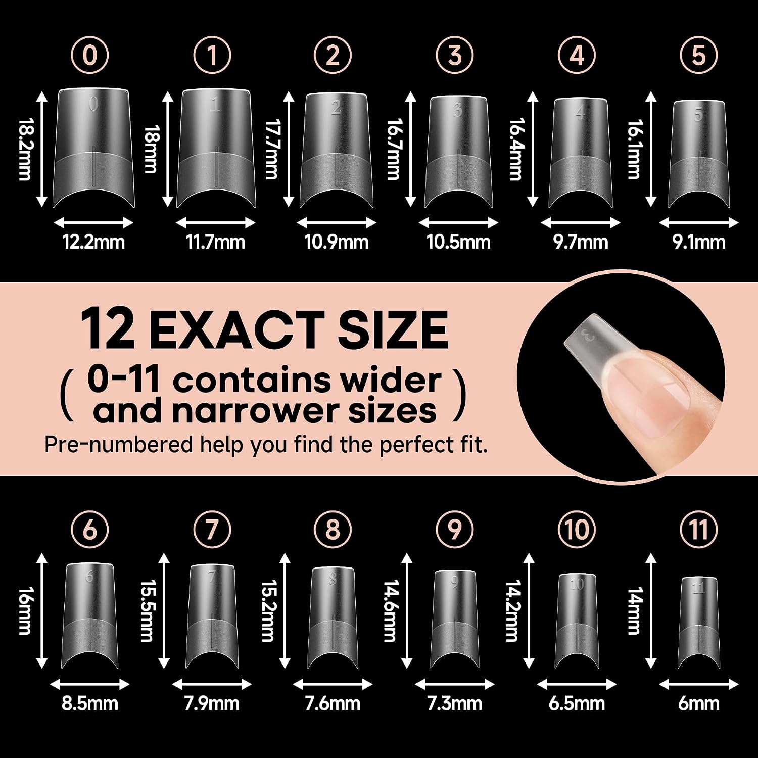 Thumbnail 6 de UNA GELLA Gel Nail Tips, 504-Piece Set