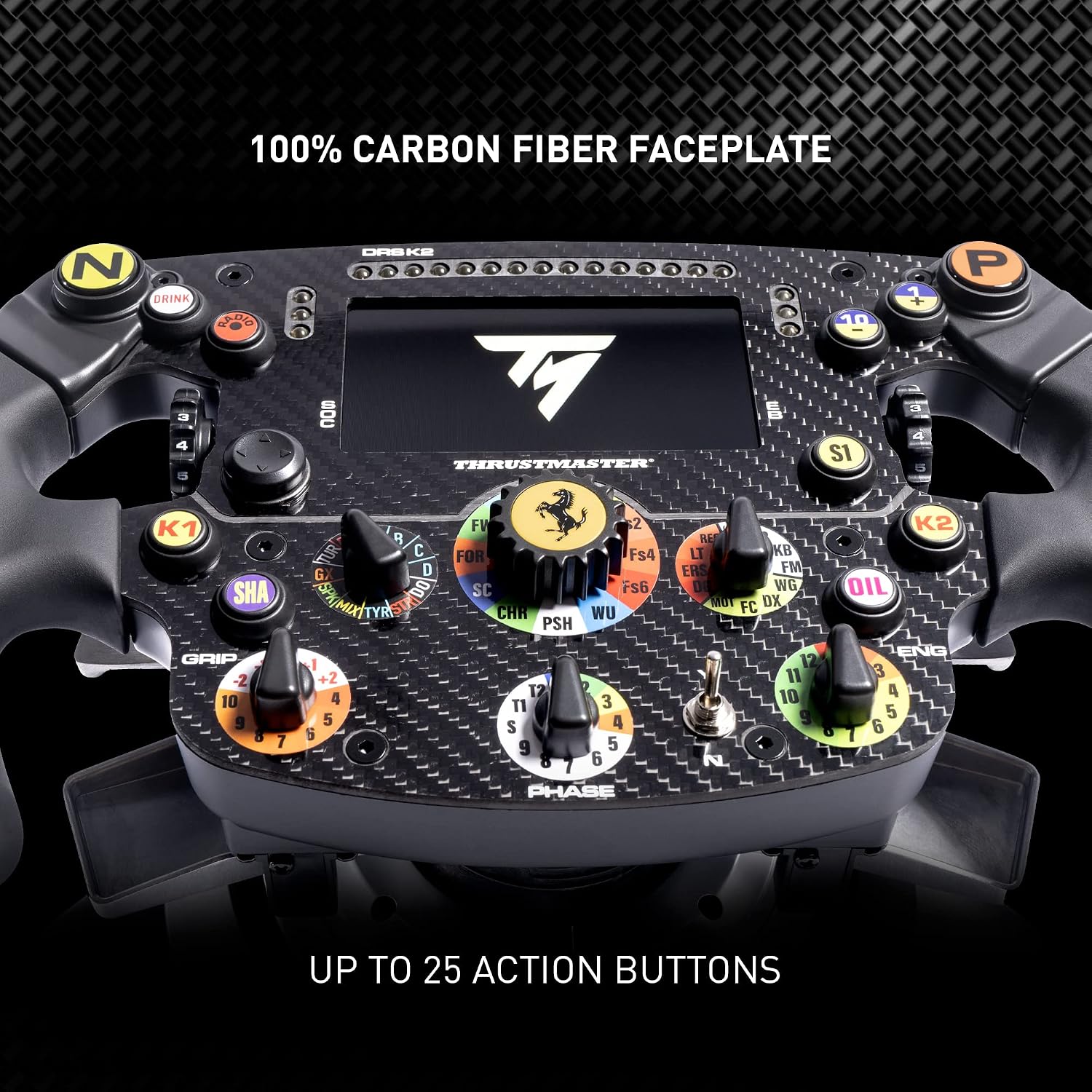 Detalle de Thrustmaster 4060320 Formula Wheel Add-On Ferrari SF1000 Edition カーボン製ステアリングホイール
