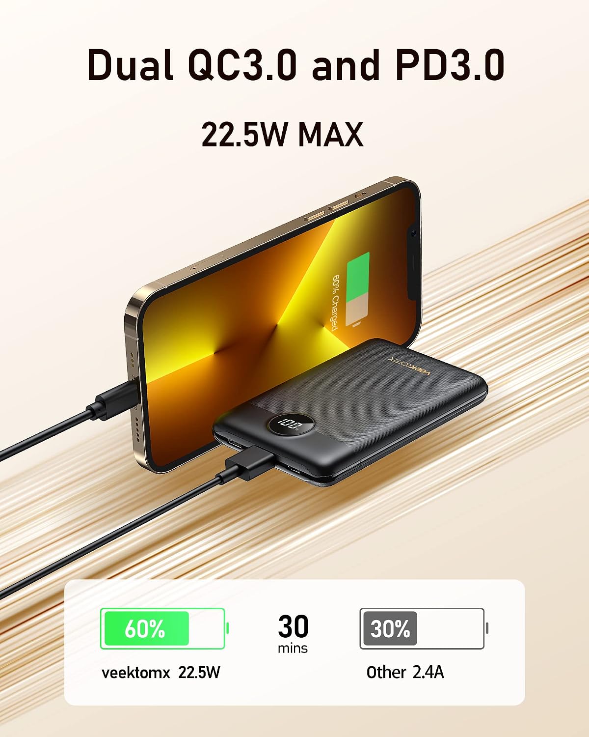 Thumbnail 1 de VEEKTOMX Power Bank 10000mAh fast charging