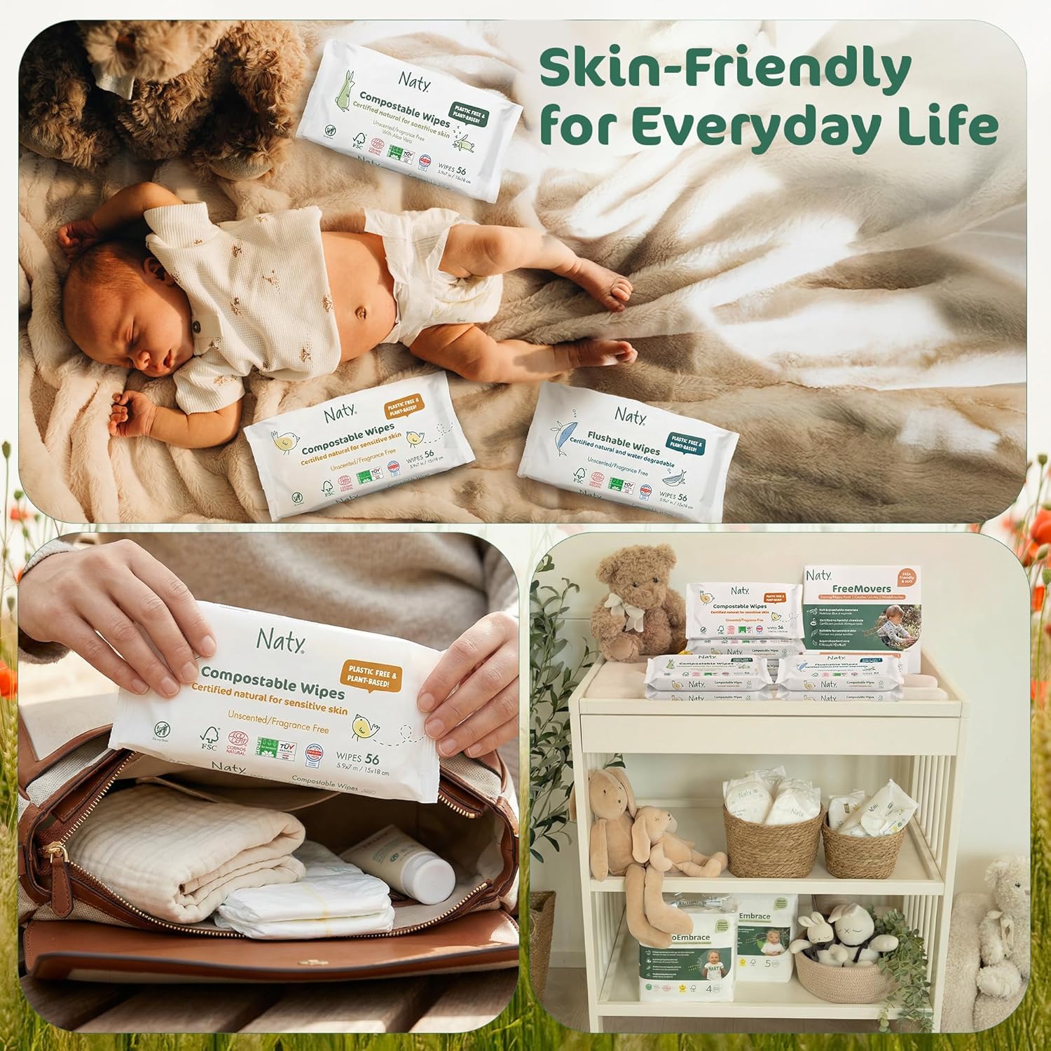 Thumbnail 6 de Naty Baby Wet Wipes: Natural, Fragrance-Free & Plant-Based (672 Count, 12 Packs)
