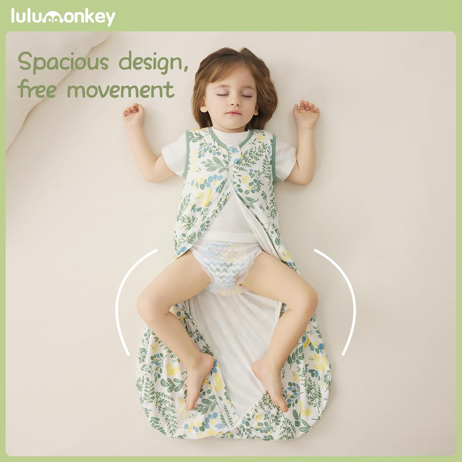 Thumbnail 3 de LULUMONKEY Baby Sleeping Bag 1.0 Tog 18-36 Months — 100% Cotton Jungle Sleep Sack