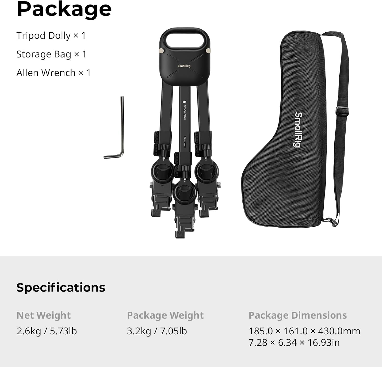 Thumbnail 6 de SMALLRIG 5020 Tripod Dolly 20 kg