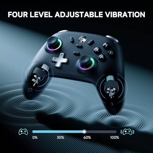 Detalle 2 de ECHTPower Controller gaming per PC e Switch, Hall, 1000 Hz e base di ricarica