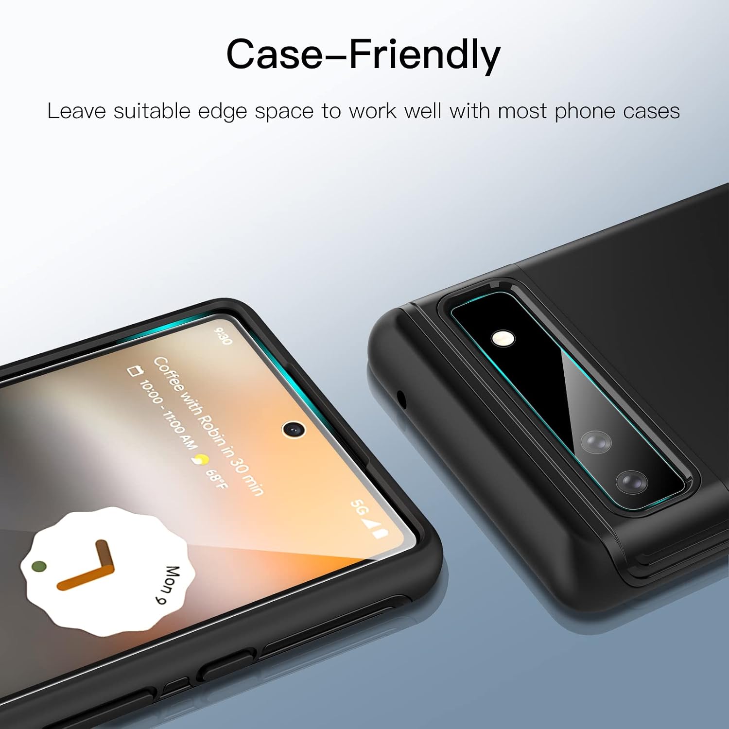 Thumbnail 6 de JETech skärmskydd för Google Pixel 6a med härdat glas och kameralinsskydd
