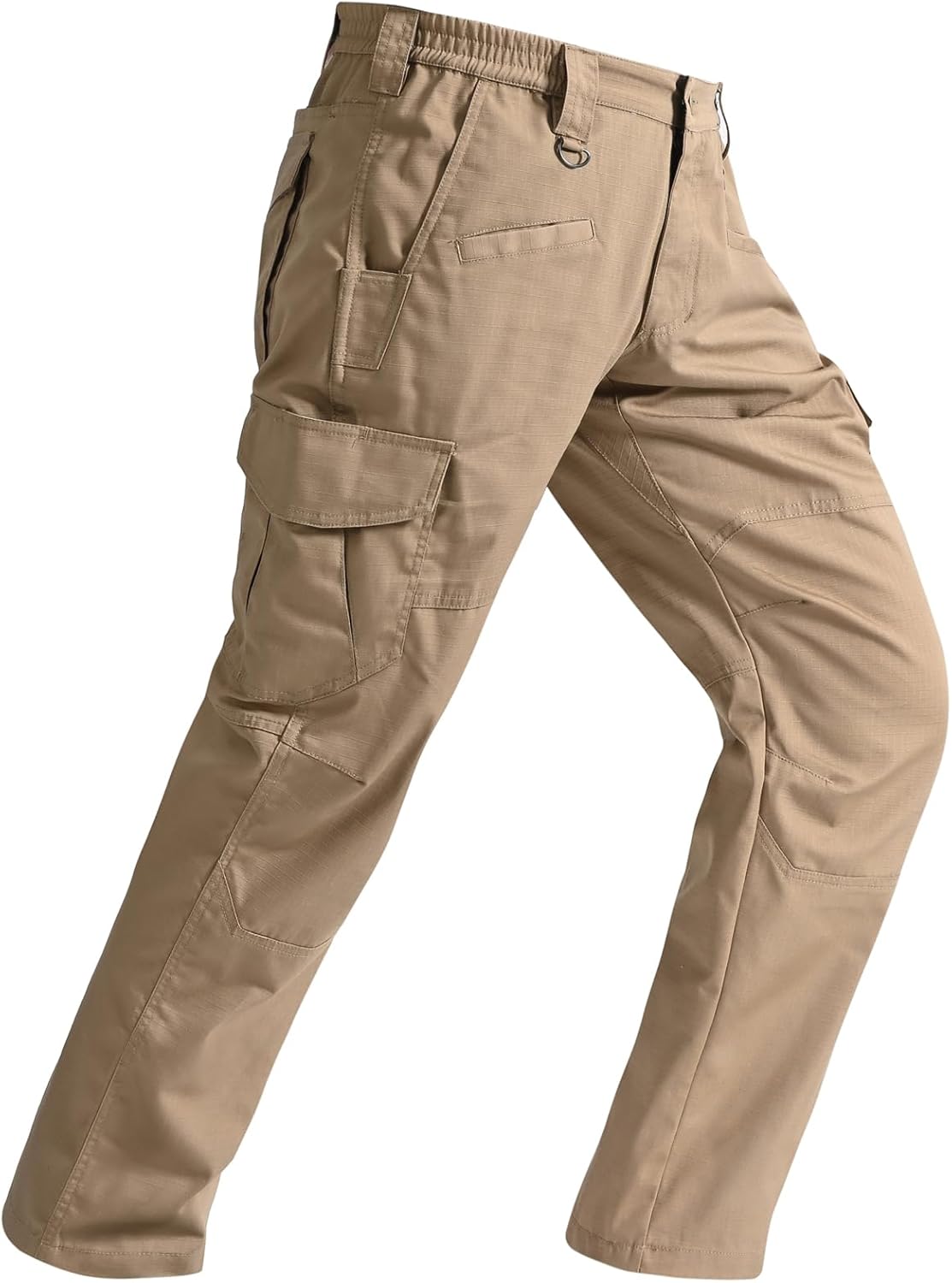 Detalle de SPOSULEI Cargohose Herren – Leichte Outdoor- und Arbeitshose mit Ripstop, 9 Taschen