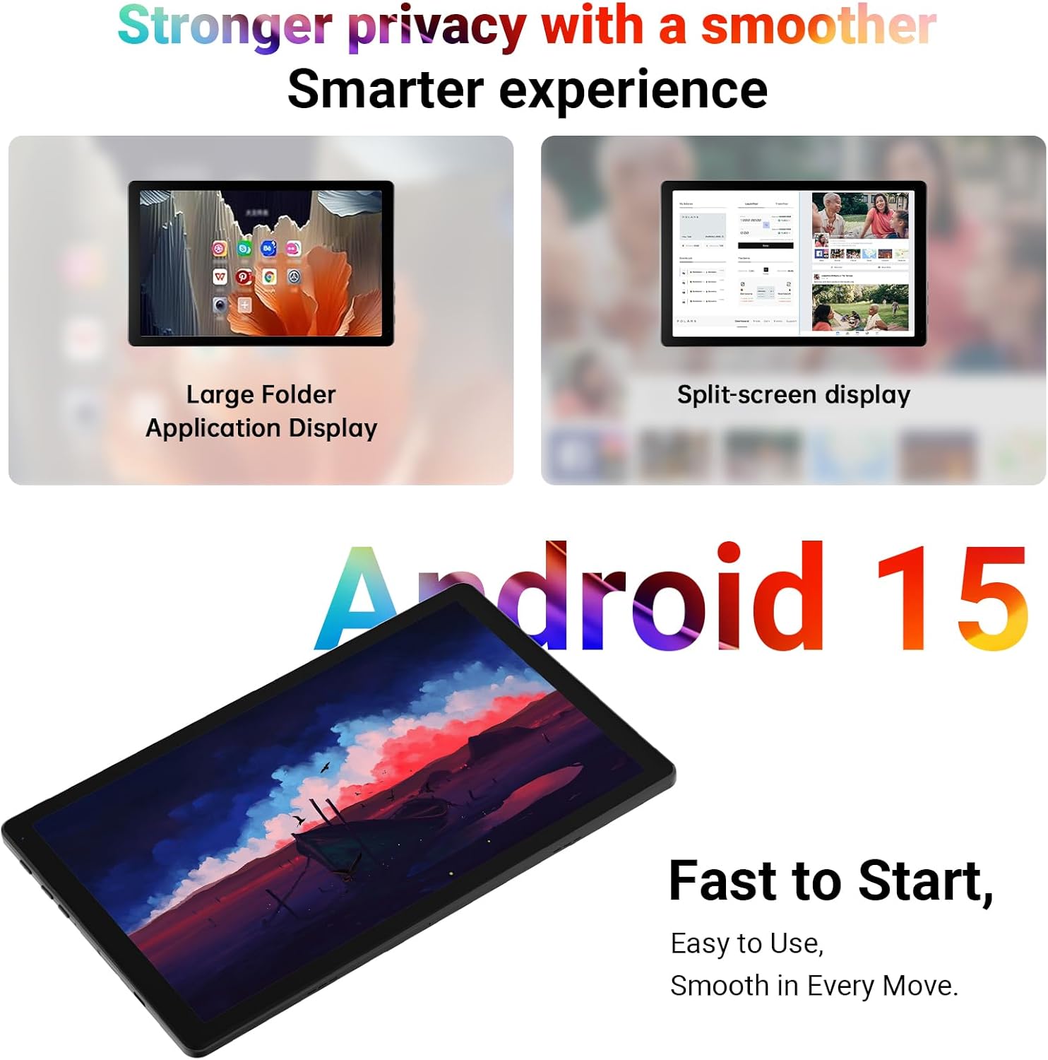 Detalle de Laptok Tablet 10 Zoll Android 15 – 20 GB RAM, 64 GB ROM, erweiterbar bis 1 TB