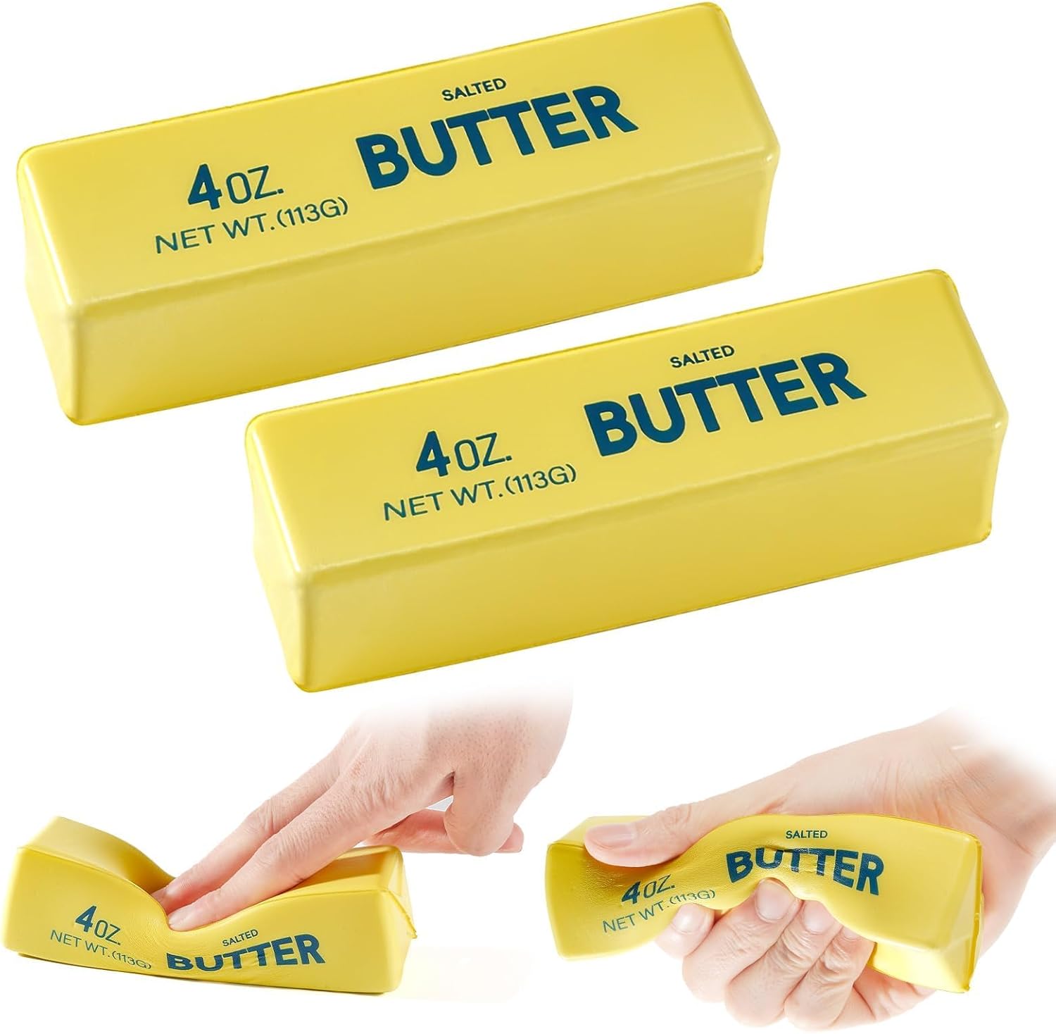 Thumbnail 6 de XQOQO Butter Squishy: Soft Slow Rising Butter Stick Fidget Toy (Yellow)