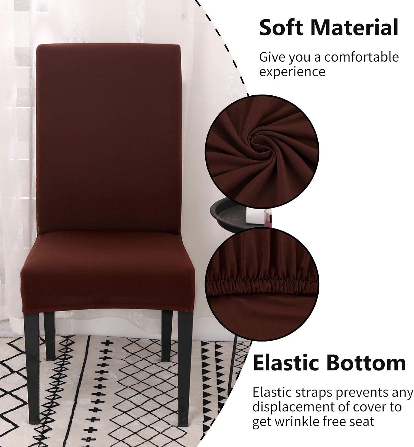 Detalle de Housse de chaise extensible 45–65 cm lot 4 ou 6