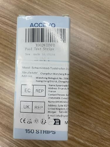 Thumbnail 7 de Accevo Hot Tub Test Strips – 3-in-1 Pool-Wasser-Testkit für Chlor, pH und Gesamtalkalität (150 Streifen)