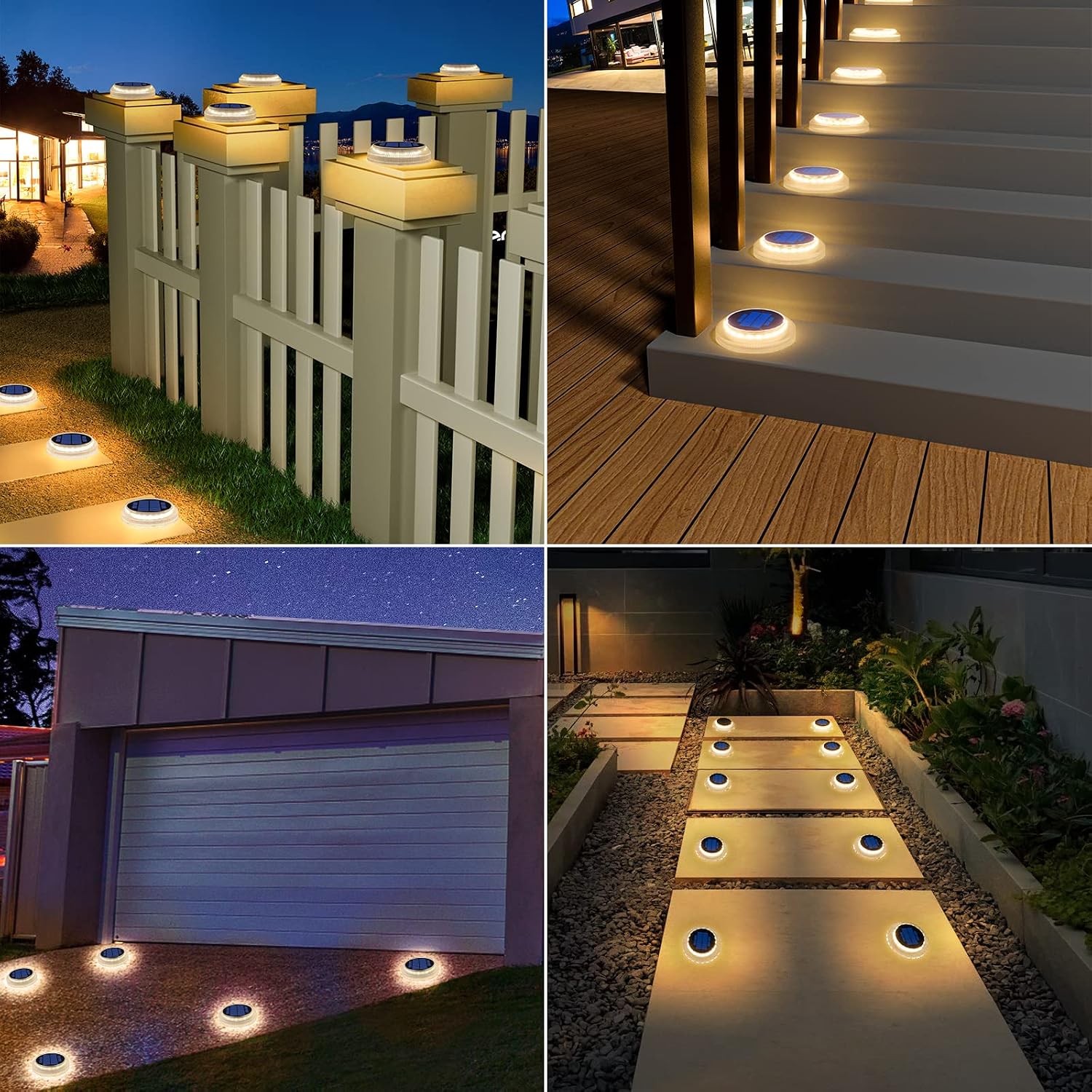 Detalle de YiLaie Luci solari da giardino 360° 4 pezzi
