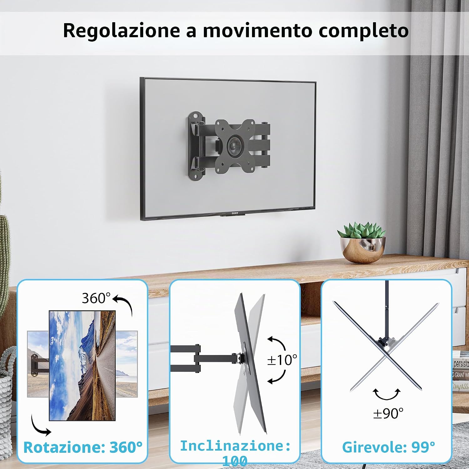 Detalle 2 de BONTEC Supporto TV 13-30 pollici