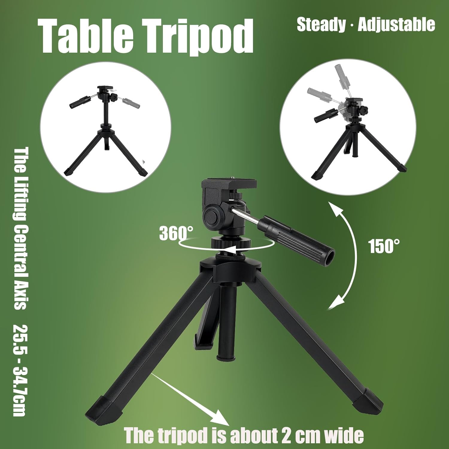 Detalle de Svbony SV13 20-60x80 con treppiede da tavolo e adattatore per smartphone (IPX7) per birdwatching