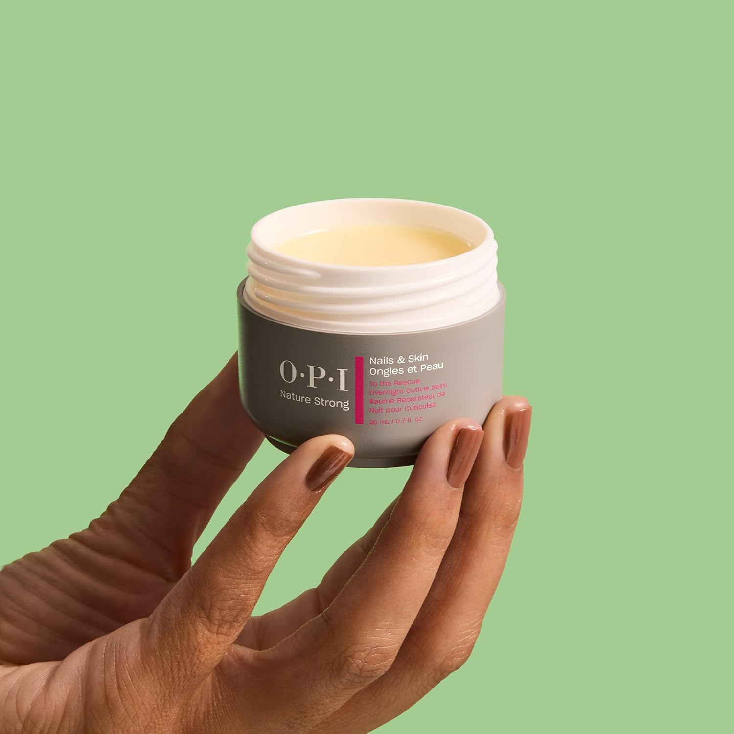 Detalle de OPI Nature Strong Baume Cuticules Skincare To The Rescue Overnight – baume nuit pour cuticules, beurre de karité (20 ml)