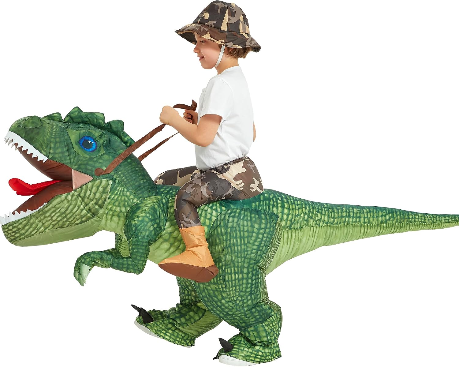 Detalle de One Casa Inflatable T. rex Costume for Kids with Fan and Polyester Suit