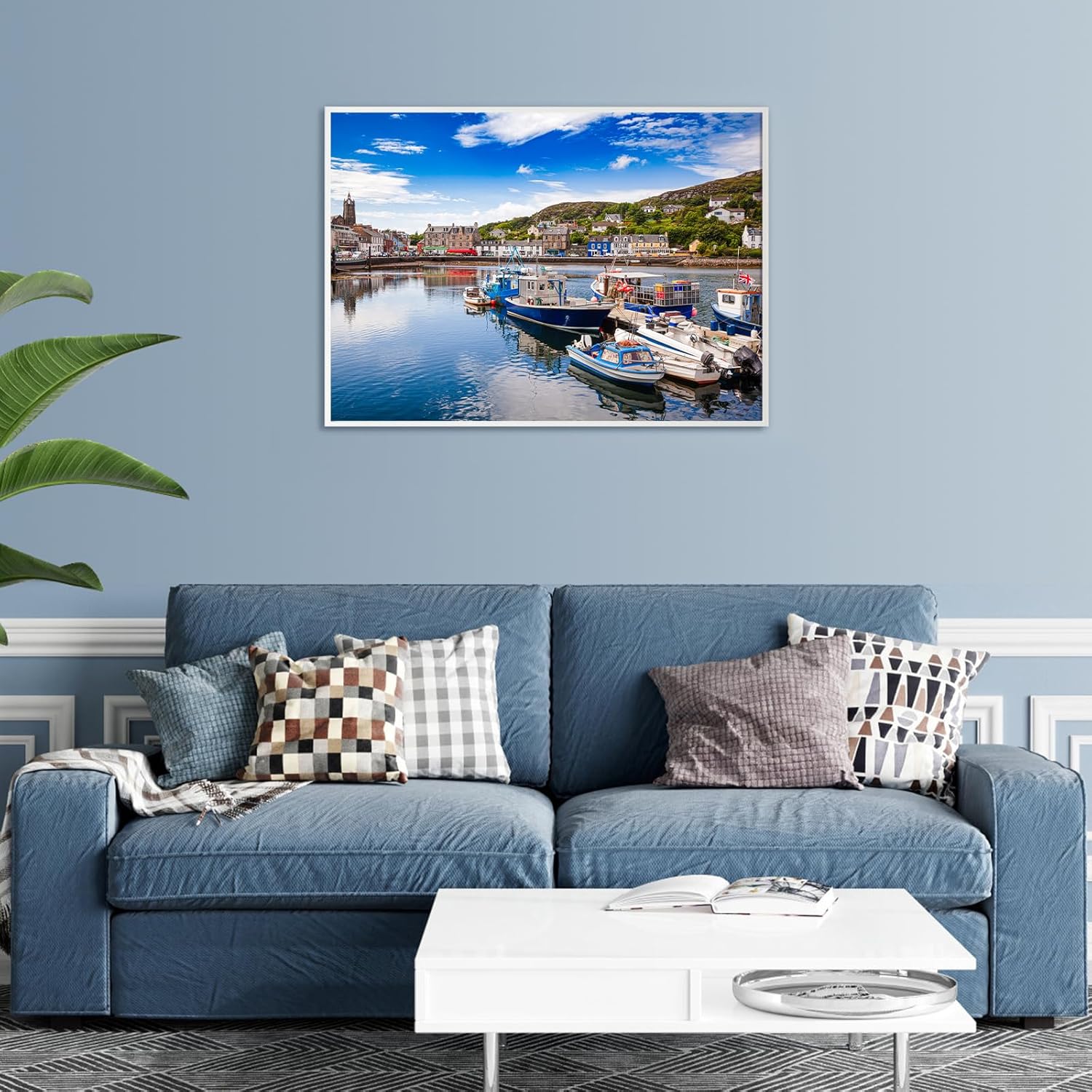 Thumbnail 4 de Tarbert Harbour 1000-Piece Jigsaw Puzzle for Adults (Tarbet Fishing Town scene)
