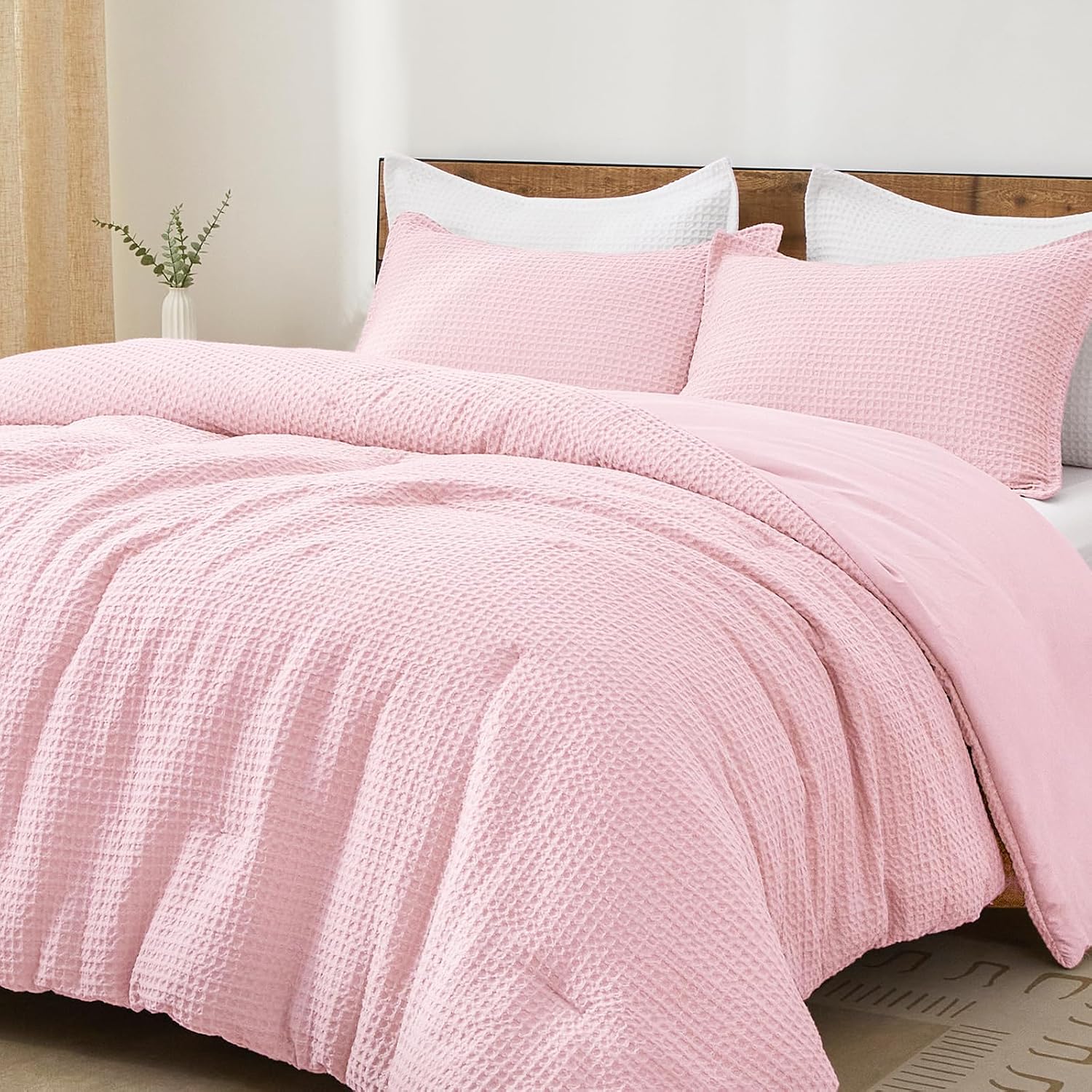 Detalle de PHF Waffle Comforter Set Queen