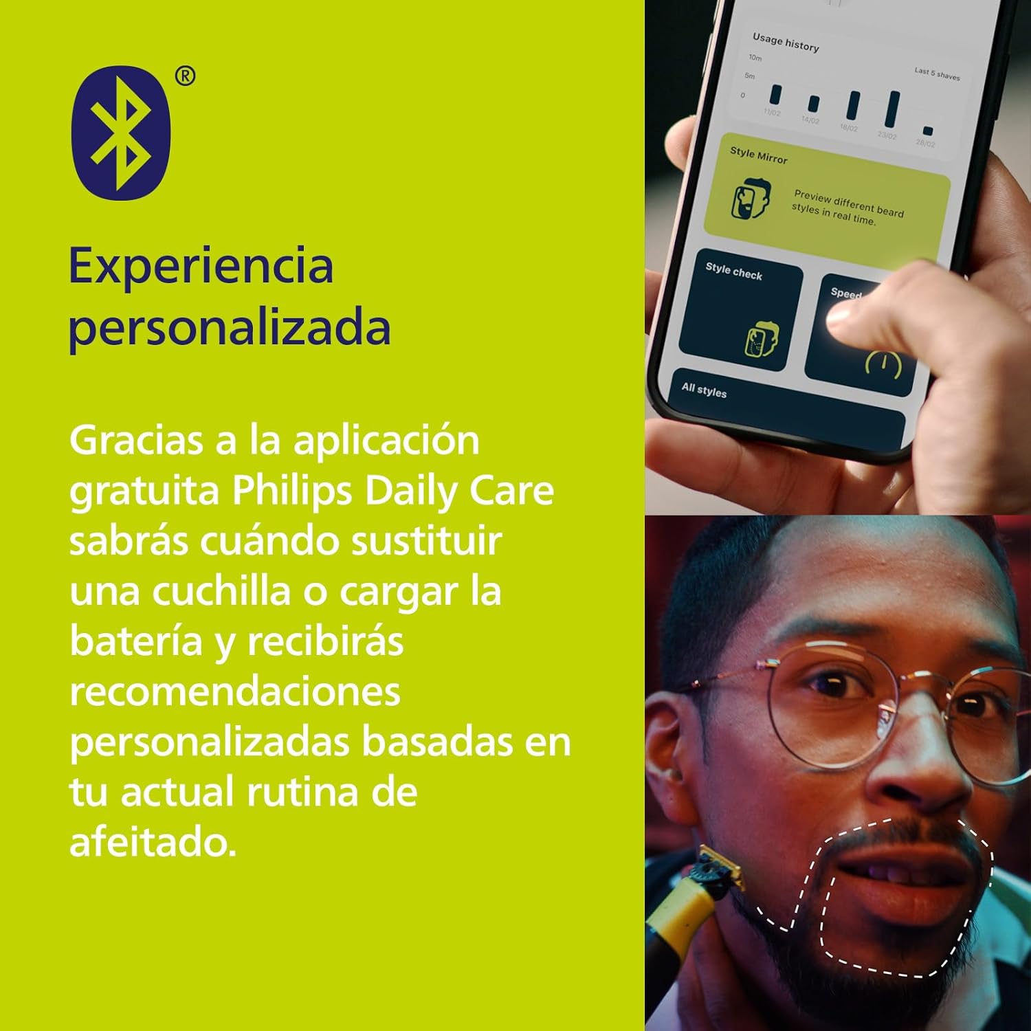 Thumbnail 5 de Philips OneBlade 360 Bluetooth Recortadora y Afeitadora Hombre