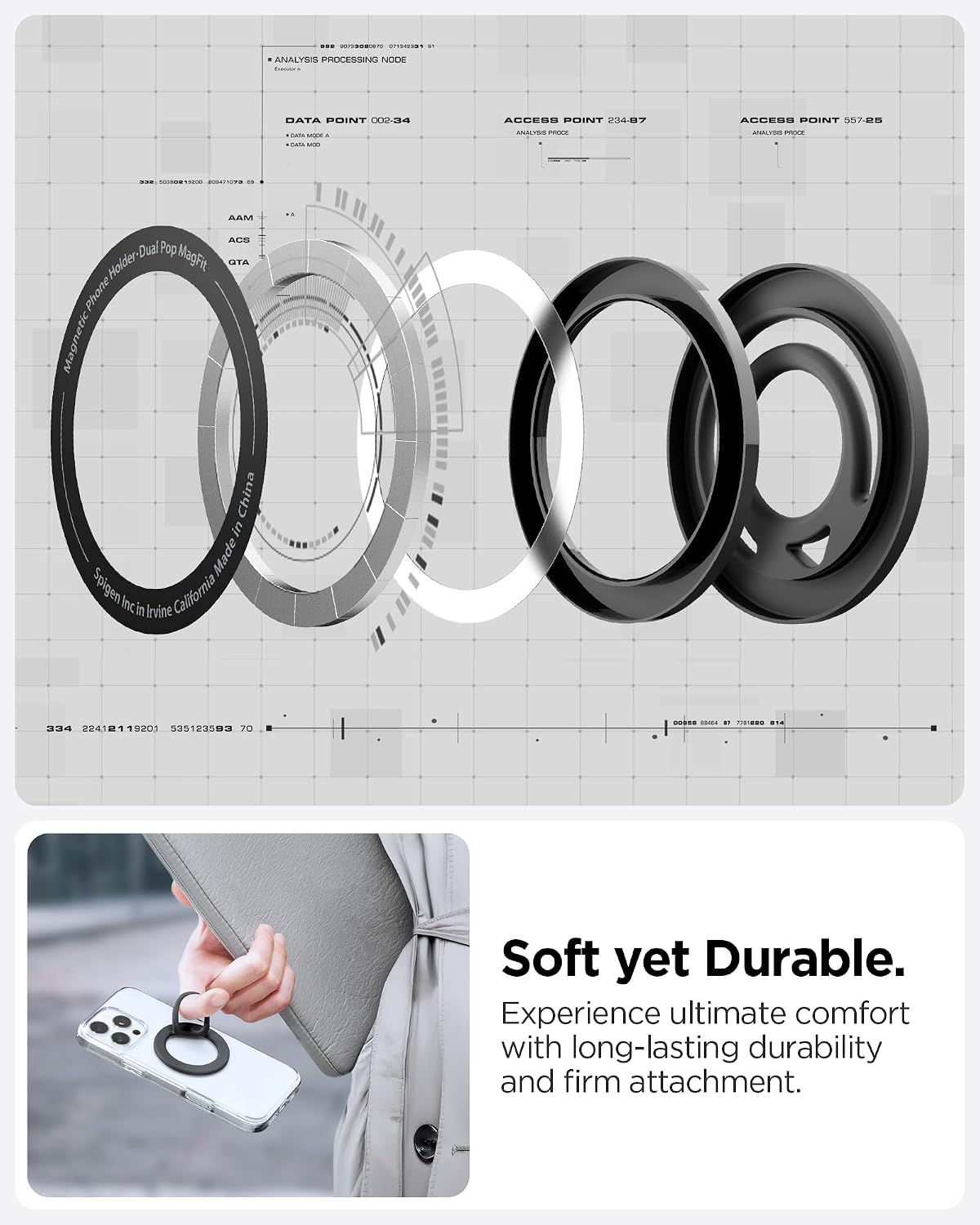Thumbnail 5 de Spigen Dual Pop MagFit Soporte Magnético para iPhone y Samsung
