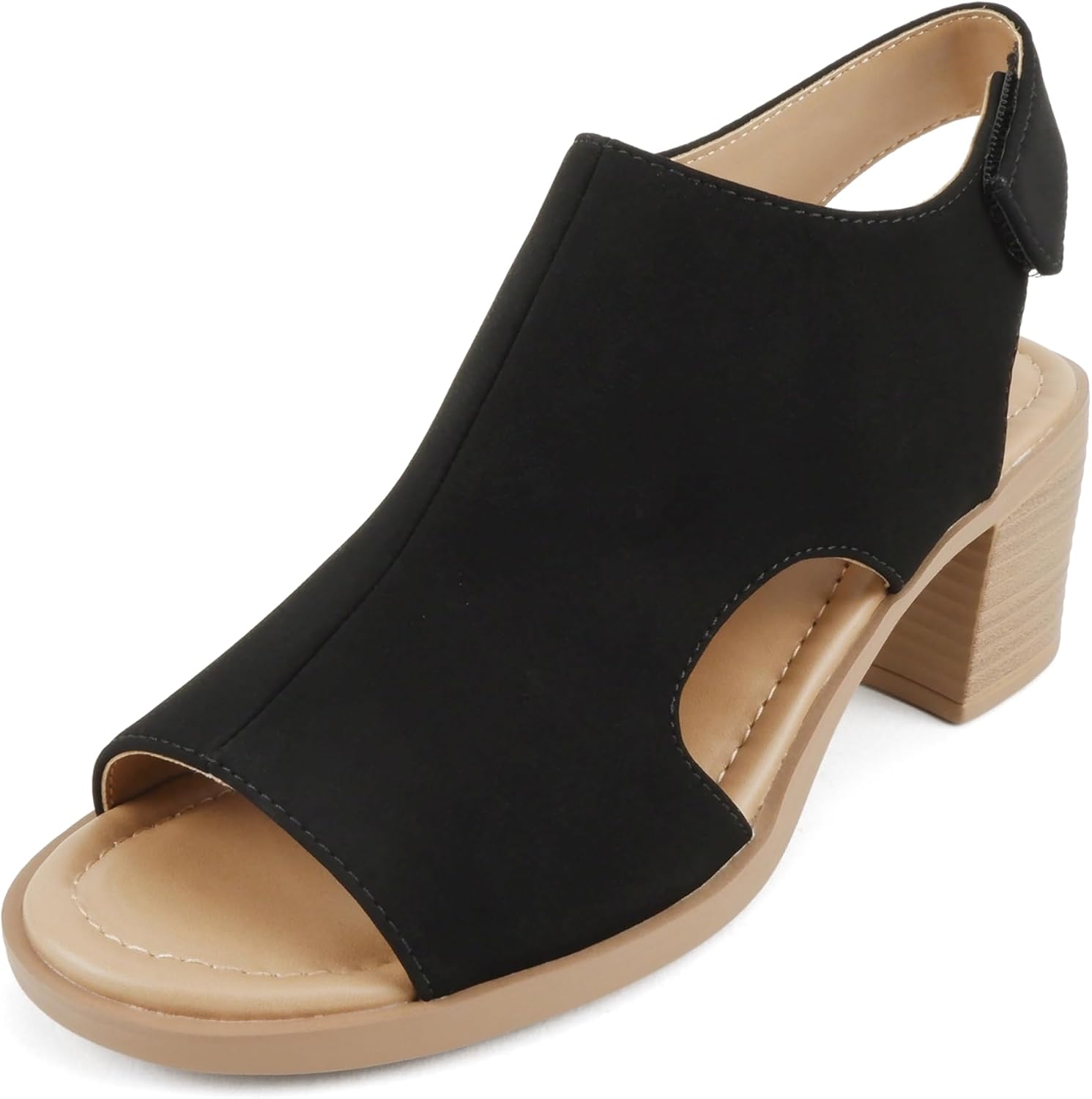 Thumbnail 1 de Soda Peep-Toe Slingback Sandals, 2.25-Inch Heel