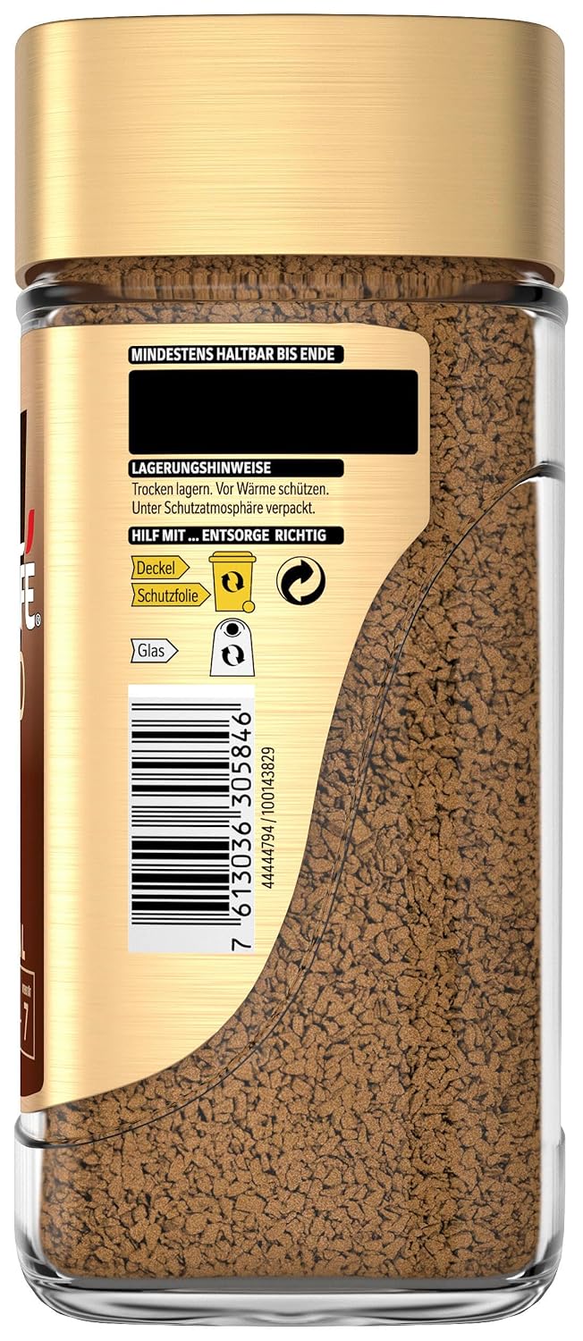 Detalle de NESCAFÉ GOLD Original: Löslicher Bohnenkaffee, 200 g – kräftiger Geschmack, vollmundiges Aroma