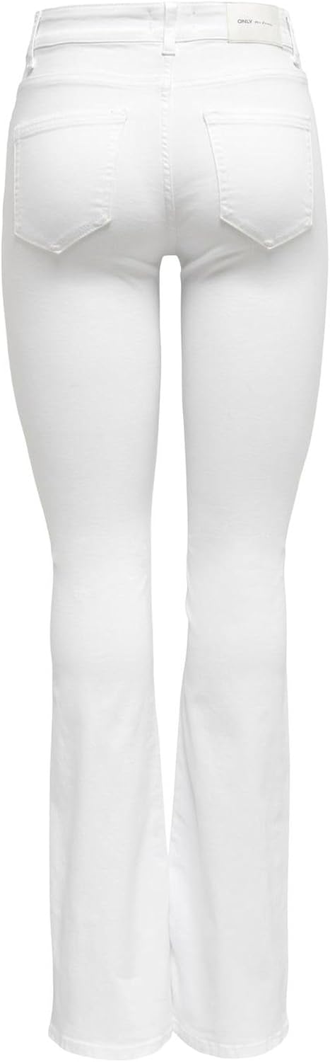 Detalle de ONLY Damen Flared-Jeans ONLBLUSH mit mittlerer Taille (Schlag ab dem Knie)