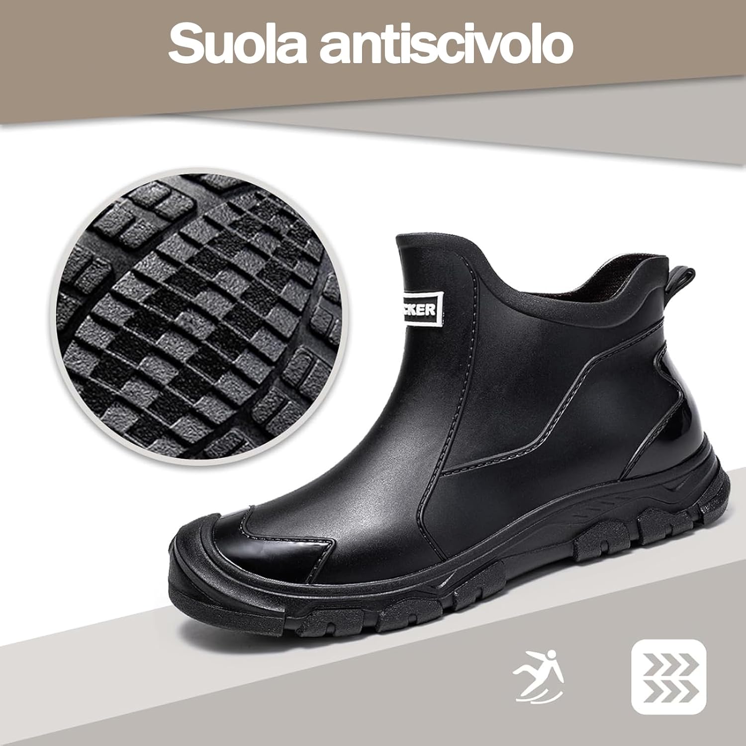 Detalle de Gugifcto stivali in gomma e stivali da pioggia impermeabili uomo/donna antiscivolo