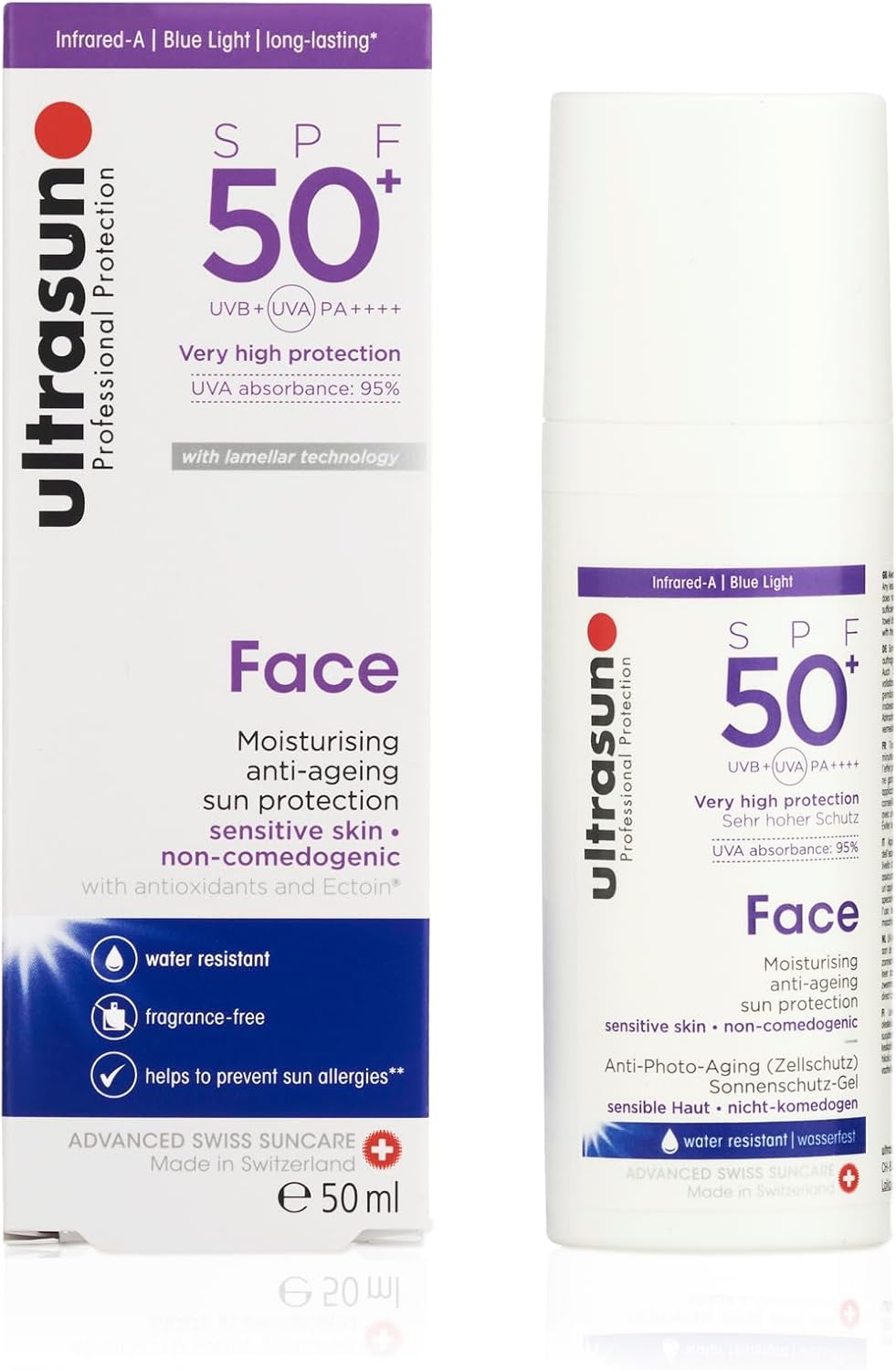 Ultrasun Anti-Ageing Face SPF50+ (50ml) – broad-spectrum sun protection for sensitive skin