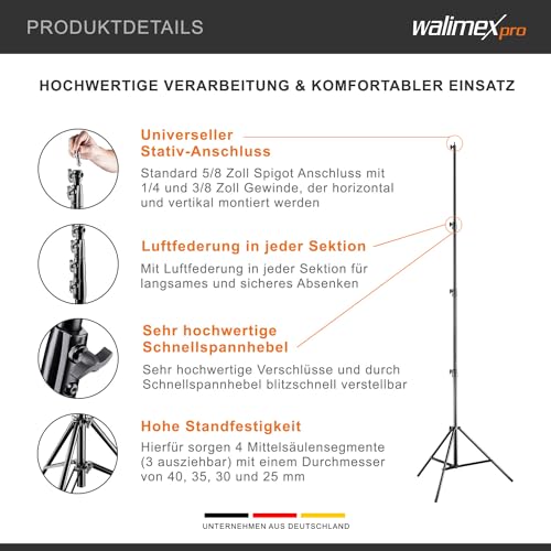 Detalle 2 de Walimex Pro Trépied 380 cm ⚙