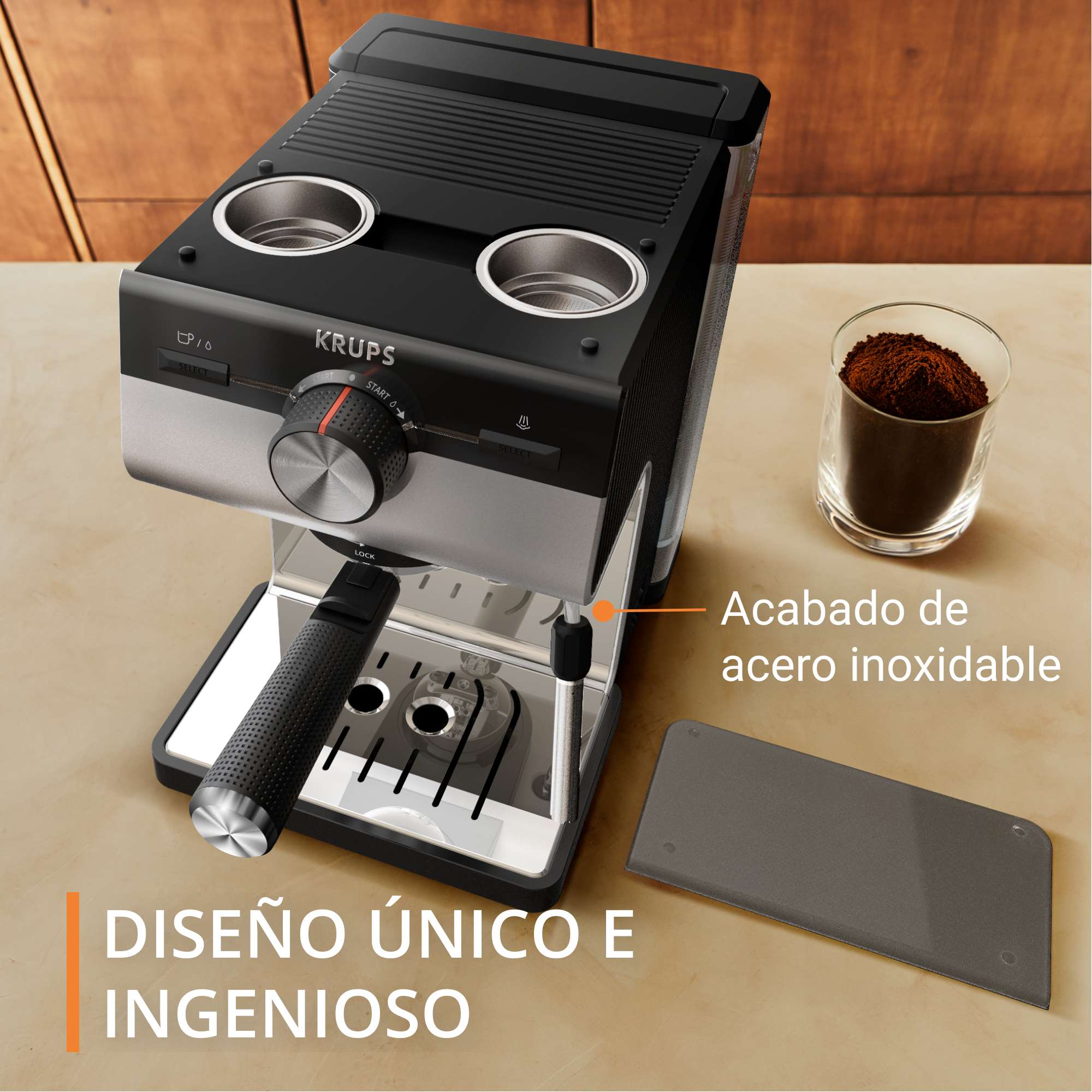 Thumbnail 1 de Krups XP384 Cafetera espresso manual 15 bares, 2 L