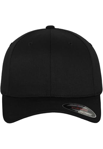 Detalle de Flexfit Wooly Combed 6277 Mütze S/M blk/blk – klassisch, flexibel, Alltags- und Sporttauglich