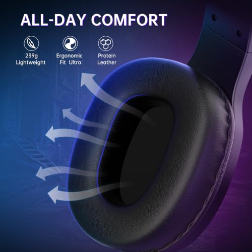 Detalle de AOC Wireless Gaming Headset for PS5, PS4, Nintendo Switch, PC — Black