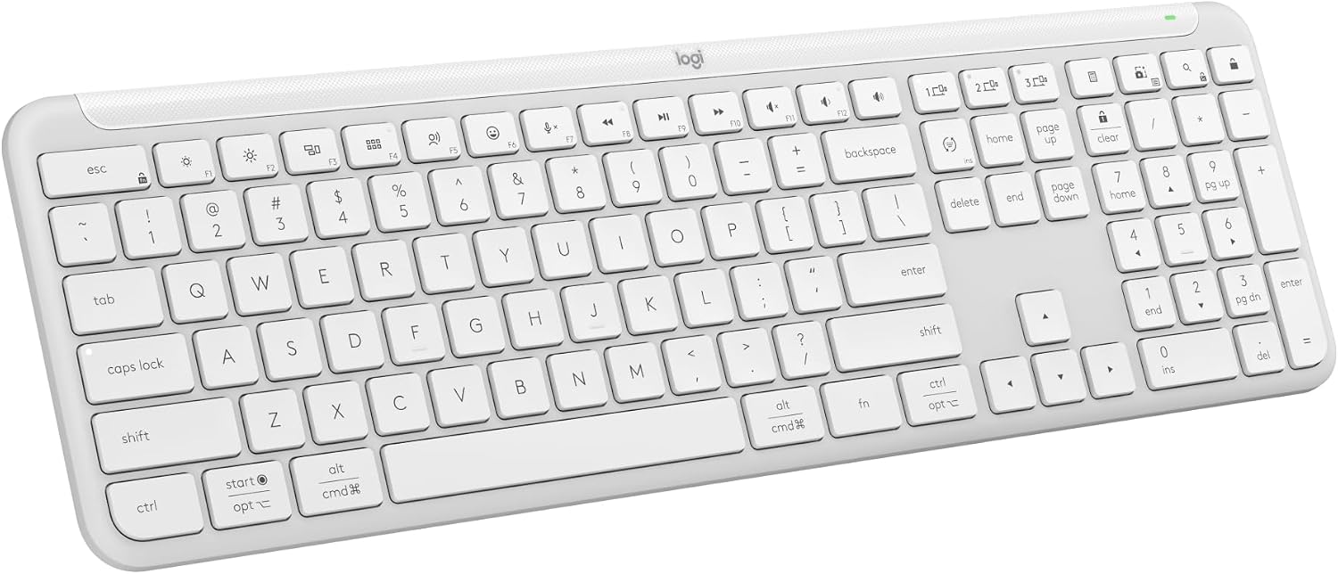 Detalle de Logitech Signature Slim K950 (920-012429) Wireless Keyboard, Full-Size, Quiet Typing