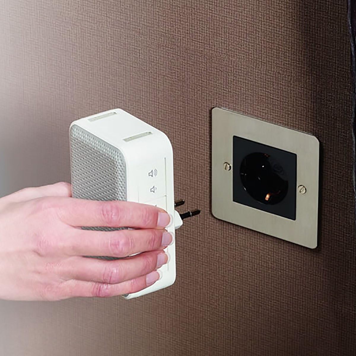 Detalle de Honeywell Home DC313SP2 Serie 3 Campanello senza Fili Plug-In con LED e Pulsante (Bianco)