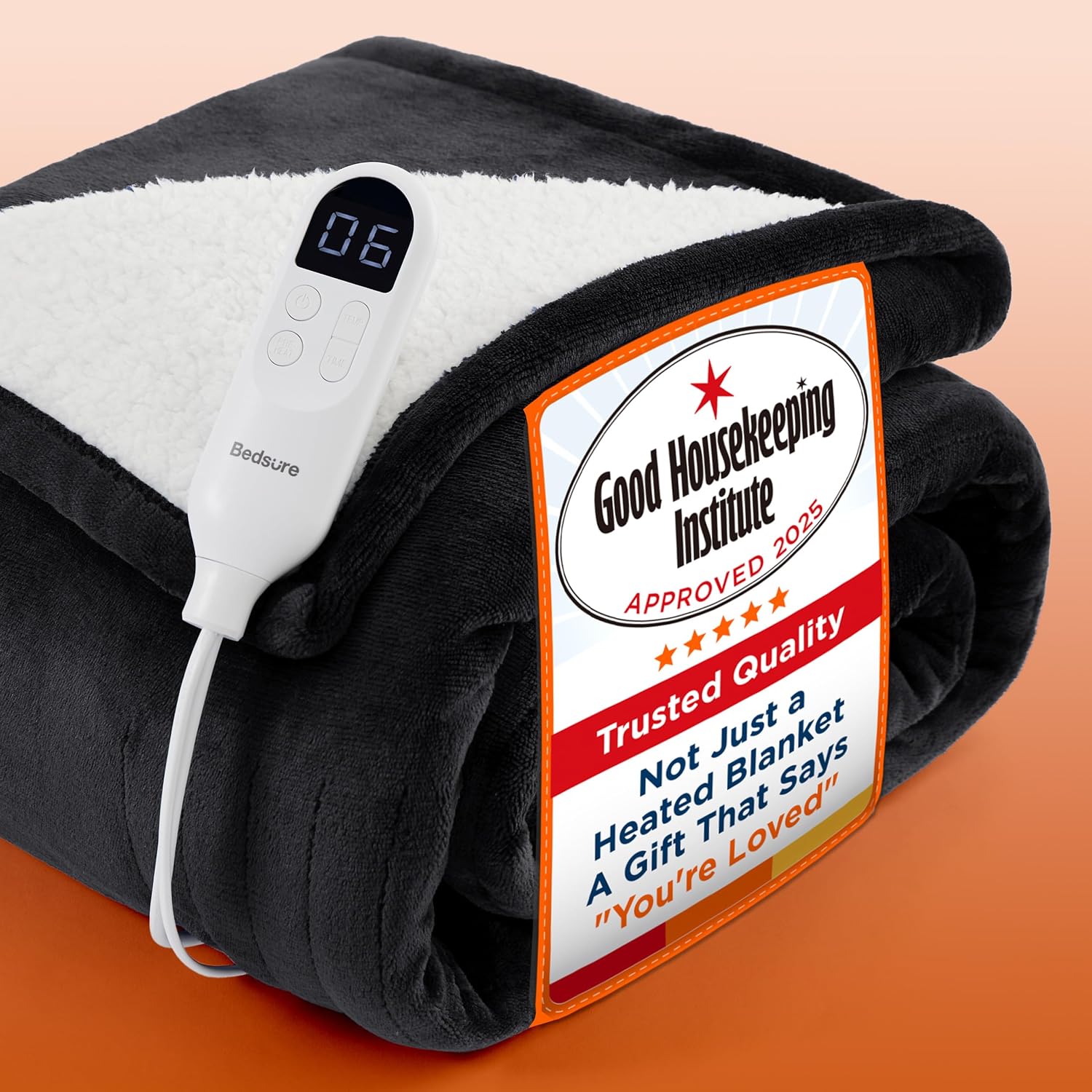 Detalle de Bedsure heated throw 130x160cm