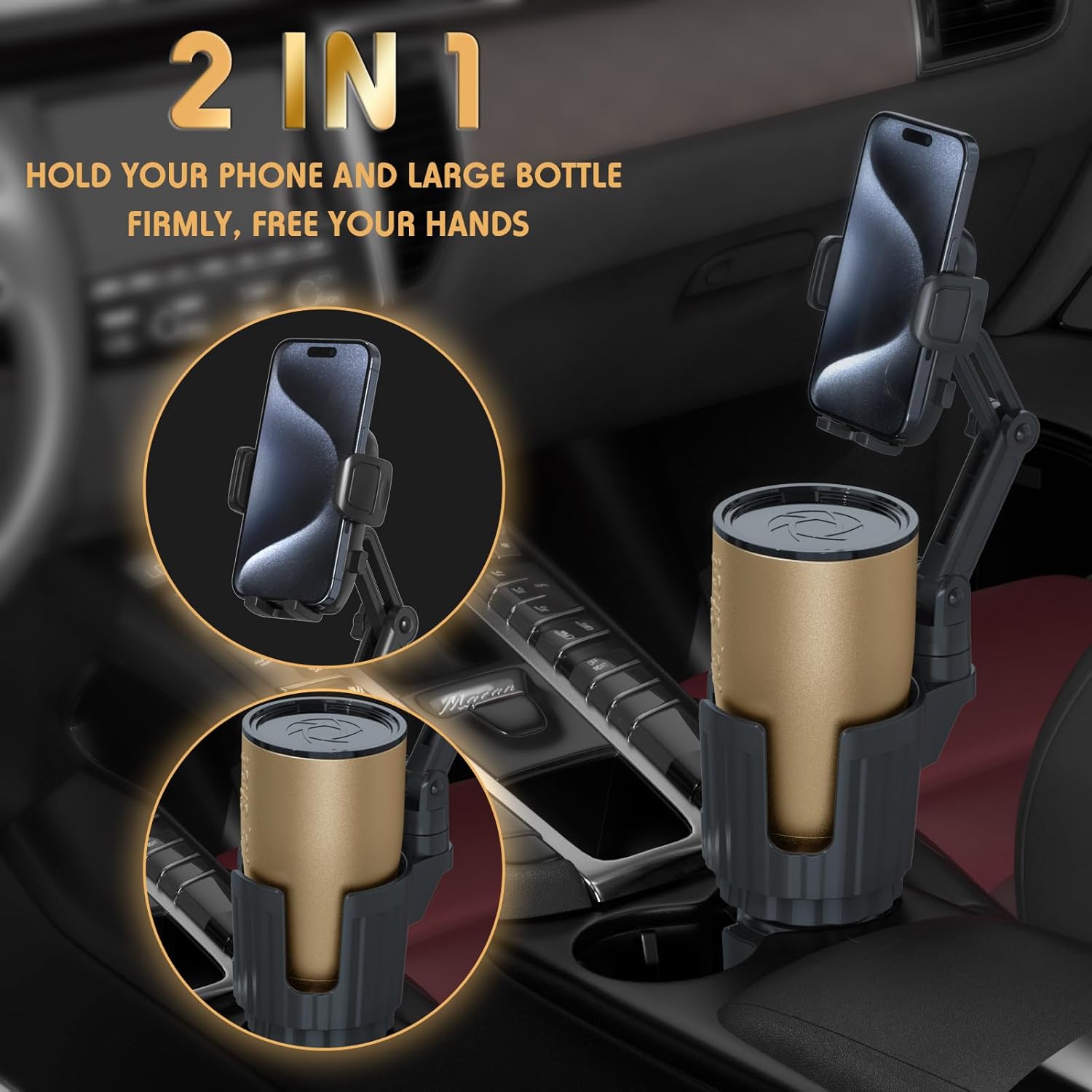 Detalle de Universal Cup Holder Expander Phone Mount 360°