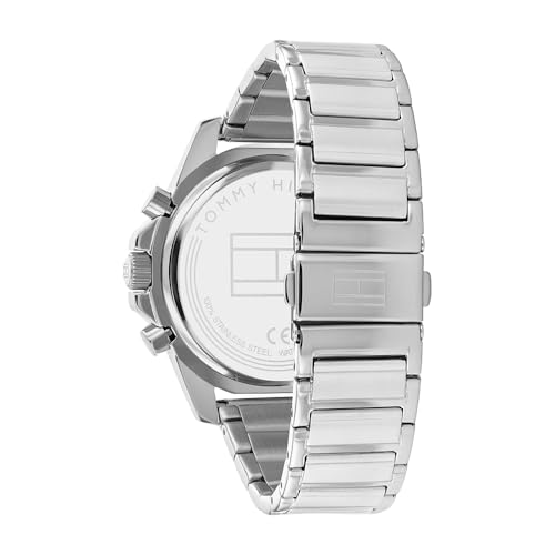 Detalle de Tommy Hilfiger Reloj Analógico de Cuarzo Multifunción para Hombre con Correa en Acero Inoxidable o Silicona