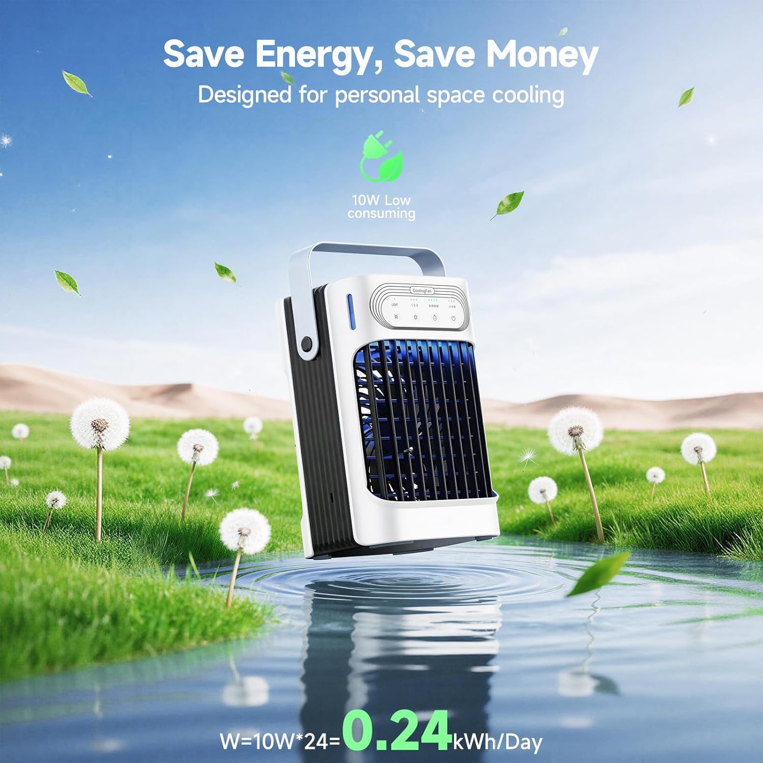 Thumbnail 6 de XTTANK Portable Air Cooler with 800ml Tank: 4-in-1 Mini Evaporative Cooler for Home, Office or Travel