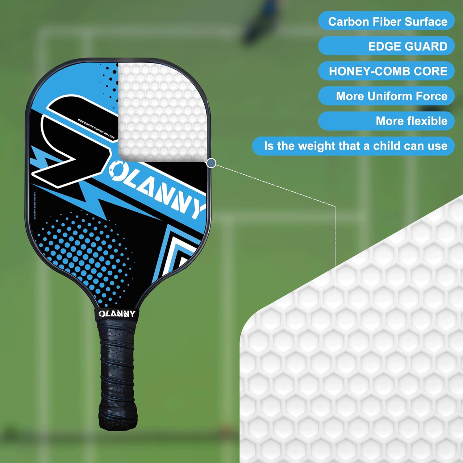 Detalle 1 de OLANNY Graphite Pickleball Paddles 4 🏓