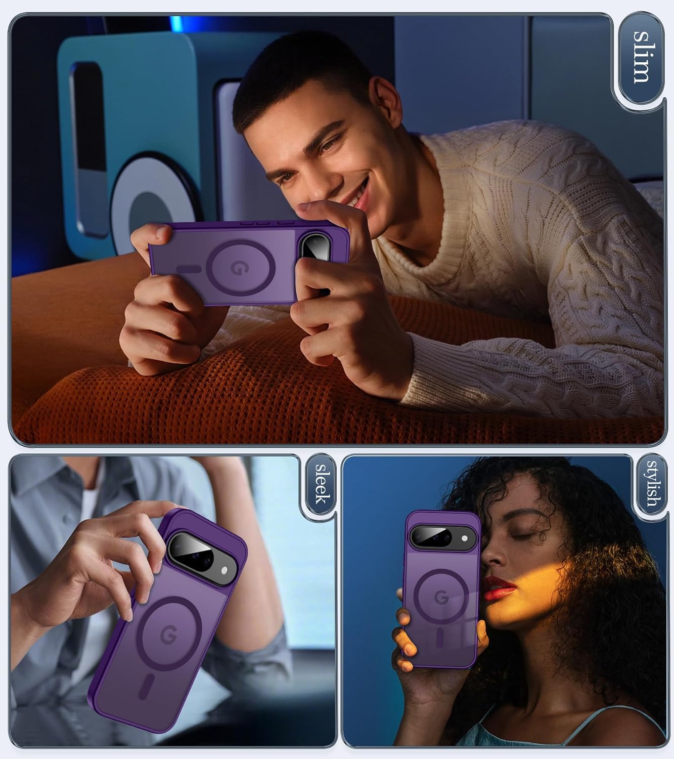 Thumbnail 6 de Opkiegrn MagSafe-Compatible Case for Google Pixel 10/10 Pro/9/9 Pro with Dual Screen Protectors