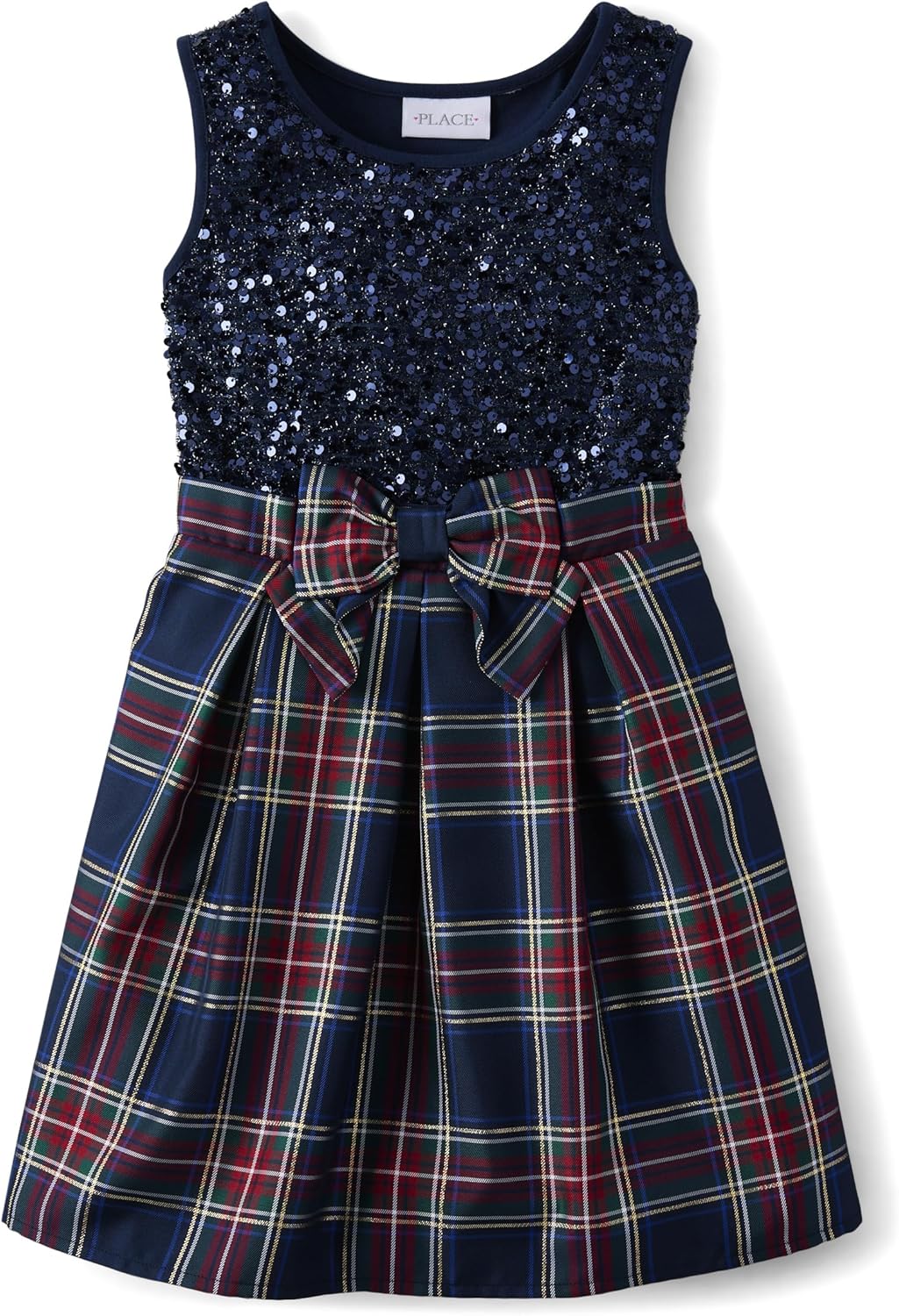 Detalle de The Children's Place Girls Dressy Dress, Sleeveless – Elegant Mesh Overlay Play Dress